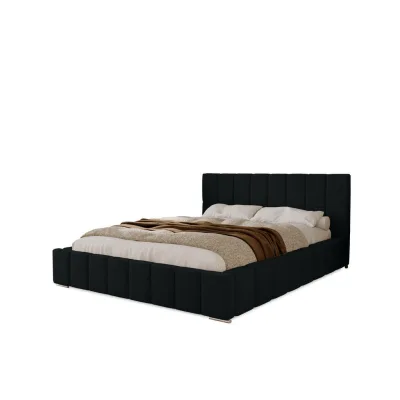 Marpur Polsterbett Schwarz 120x200 cm
