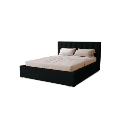 Marpur Polsterbett Schwarz 120x200 cm