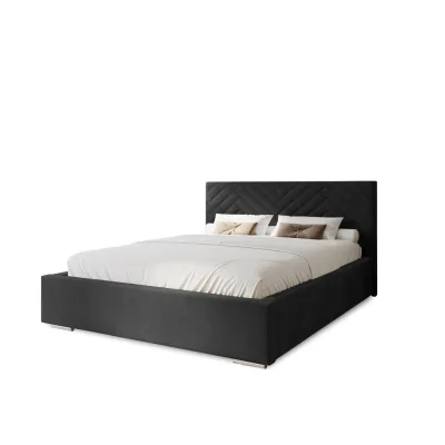 Marpur Polsterbett Schwarz 160x200 cm