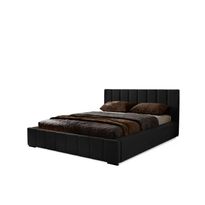 Marpur Polsterbett Schwarz 180x200 cm