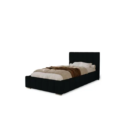 Marpur Polsterbett Schwarz 90x200 cm
