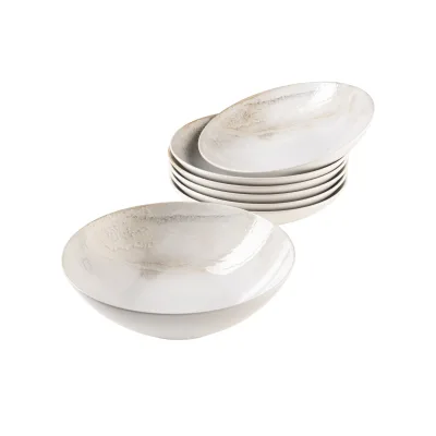 Mäser Salatschüssel-Set, Steinzeug Ossia Weiß / Beige
