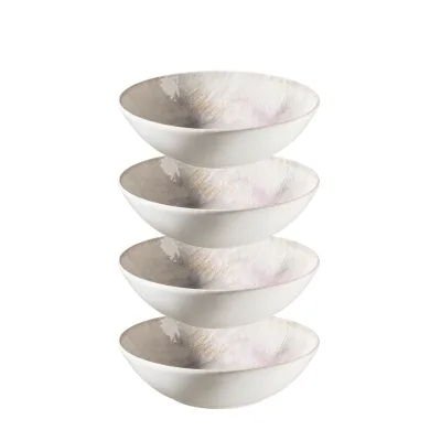 Mäser Schüssel-Set, Steinzeug Aquarellia Weiß, Lila