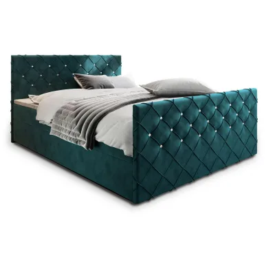 Masseno Boxbett Blau, Grün 140x200 cm