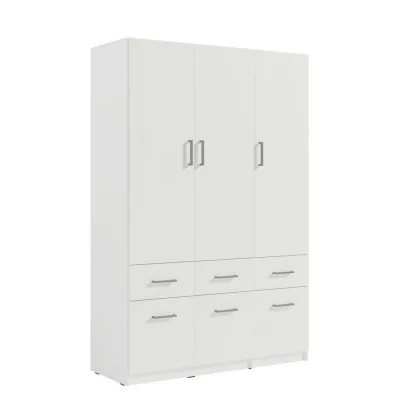 Masseno Drehtürenschrank Weiß 135.6x197.5x53.3 cm