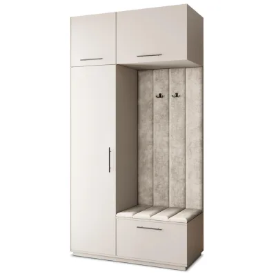 Masseno Garderobenschrank Kaschmir, Beige 120x240x60 cm