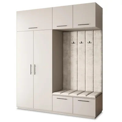 Masseno Garderobenschrank Kaschmir, Beige 200x240x60 cm