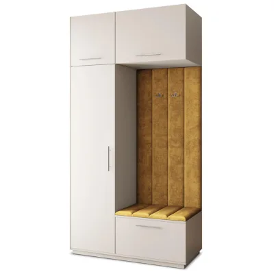 Masseno Garderobenschrank Kaschmir, Gelb 120x240x60 cm