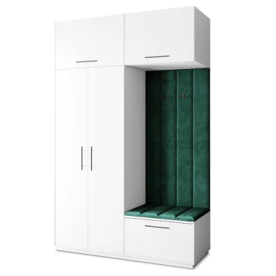 Masseno Garderobenschrank Weiß, Grün 150x240x60 cm