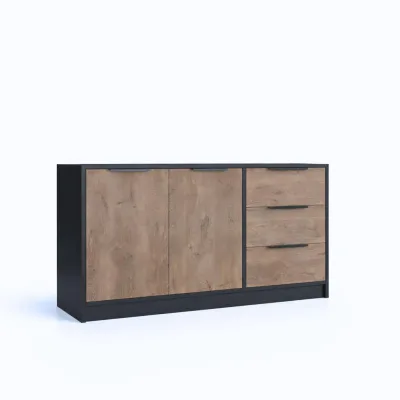 Masseno Kommode Schwarz 138x81x41 cm