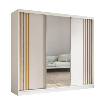 Masseno Schwebetürenschrank Weiß 240x216x61 cm