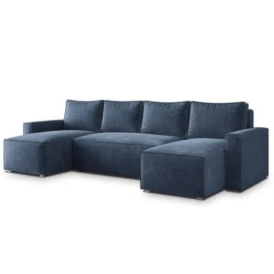 Masseno Wohnlandschaft Blau 295x85x140 cm
