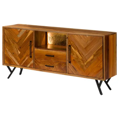 Massivmoebel24 Sideboard Natur 180x81x40 cm