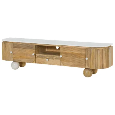Massivmoebel24 Tv-Board Natur 200x50x40 cm