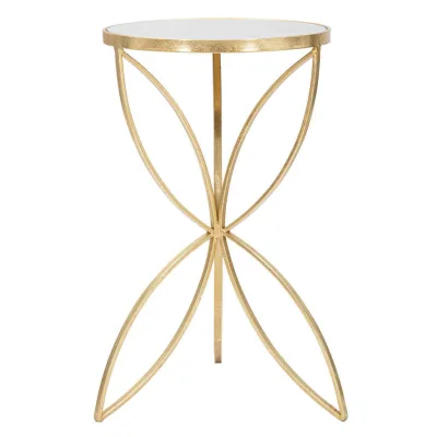 Mauro Ferretti Couchtisch Weiß, Gold 35x60x35 cm