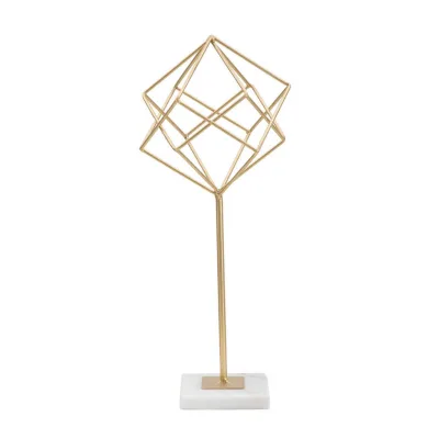 Mauro Ferretti Skulptur Weiß, Gold 16x41.5x18 cm