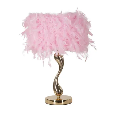 Mauro Ferretti Tischleuchte Gold, Pink 25x47x25 cm