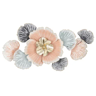 Mauro Ferretti Wanddeko Blau, Grau, Rosa, Gold 93x53x7.5 cm