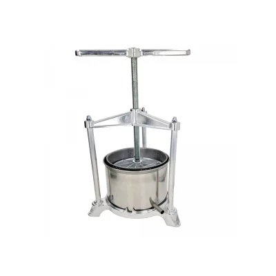 Maxi Fruchtpresse, Saftpresse, Obstpresse 5L mit Edelstahl Doppelkorb
