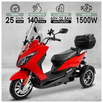Maximus MX3-25, 2 x Lithium Akkus, 25 km/h