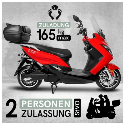 Maximus MX2-45, 2 x Lithium Akkus, 45 km/h