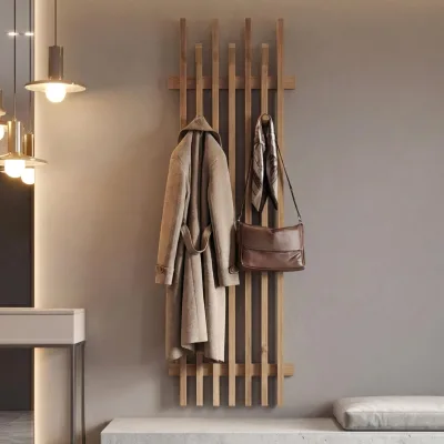 MCA Garderobenpaneel MCW-P57, Wandgarderobe Garderobenleiste Holzgarderobe, Massiv-Holz 135x40cm Eiche