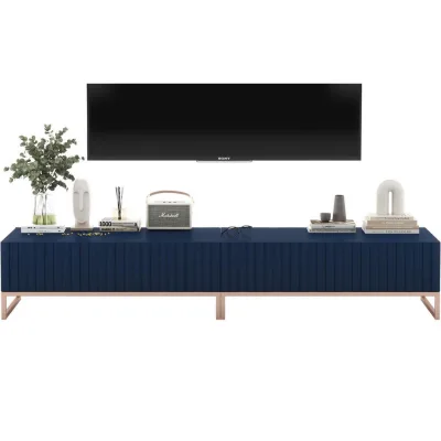 Meble Lindner Tv-Lowboard Blau 220x39x54 cm
