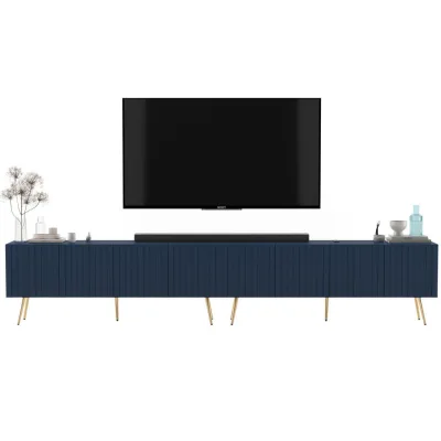 Meble Lindner Tv-Lowboard Blau 300x60.5x36.5 cm