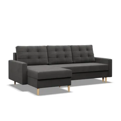 Mebligo Ecksofa Grau 223x140 cm
