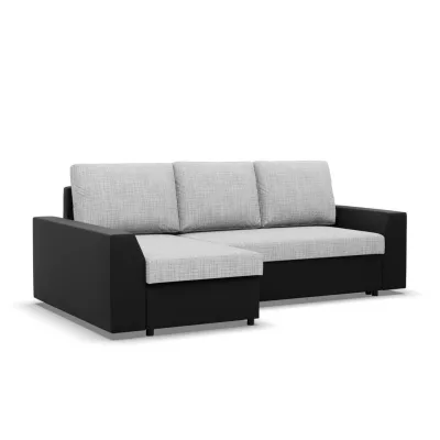 Mebligo Ecksofa Grau, Schwarz 243x140 cm
