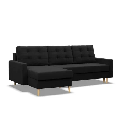 Mebligo Ecksofa Schwarz 223x140 cm
