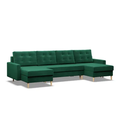 Mebligo U-Ecksofa Grün 294x92x140 cm