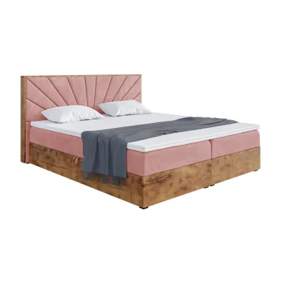 Meblini Boxspringbett Rosa 180x200 cm