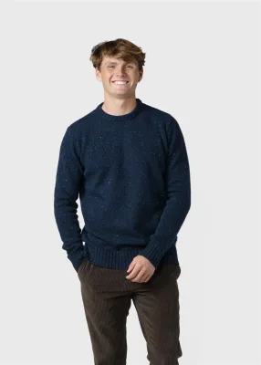 Melierter Woll-Strickpullover Modell: Aage