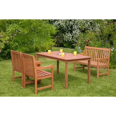Merxx Santos Set 4tlg. 2er Bank, Tisch 150x90 cm