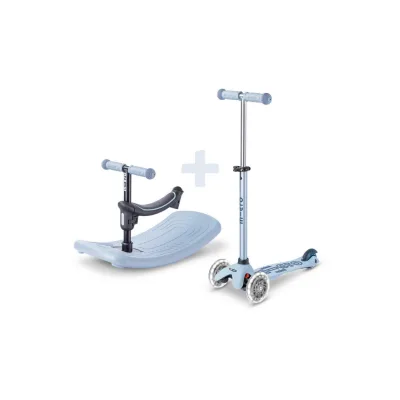 Micro Mobility Kinderscooter Mini Rock \u0026 Go Pastellblau 28x45-77x67 cm