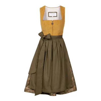 Midi Dirndl Hanna Cord Gelb