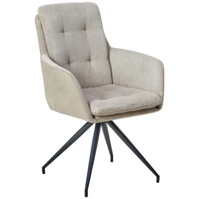 Mid.you Armlehnstuhl Cord Beige 60x94x64 cm