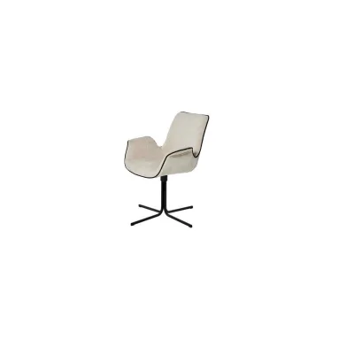 Mid.you Armlehnstuhl Pole Schwarz, Champagner 65x85x63 cm