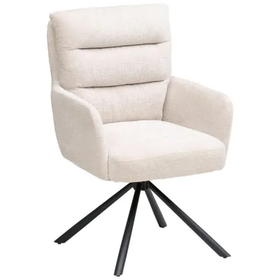 Mid.you Armlehnstuhl Schwarz, Beige 57x95x65 cm