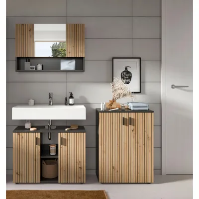Mid.you Badezimmer Eiche Artisan 140x189x30 cm