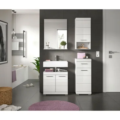 Mid.you Badezimmer Weiß Hochglanz 97 cm