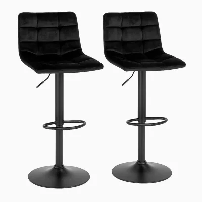 Mid.you Barhocker-Set Schwarz 43x88-108x45 cm