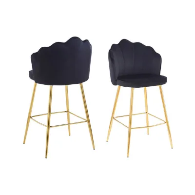 Mid.you Barhocker-Set Schwarz 52x100x54 cm