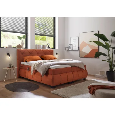 Mid.you Boxspringbett Cognac 180x200 cm
