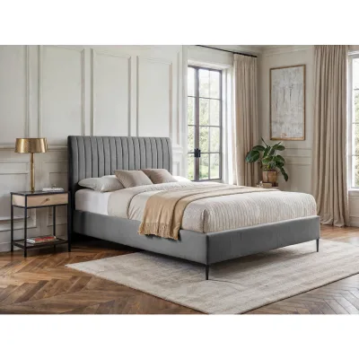 Mid.you Boxspringbett Essentials Grau 120x200 cm
