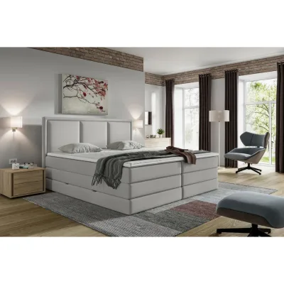 Mid.you Boxspringbett Hellgrau 200x220 cm