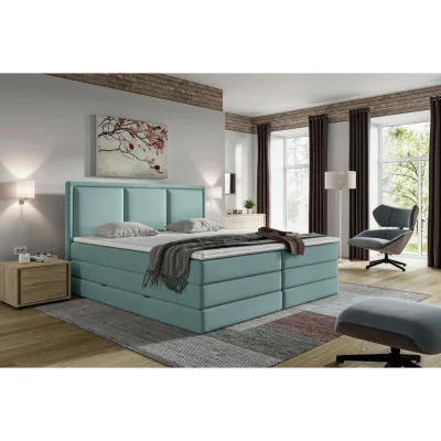 Mid.you Boxspringbett Türkis 200x200 cm
