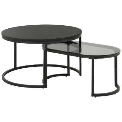 Mid.you Couchtisch Spiro Schwarz 42x70x70 cm