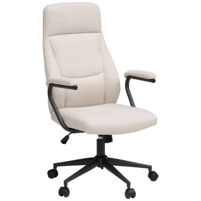 Mid.you Drehstuhl Creme, Schwarz 60x106-114x65 cm